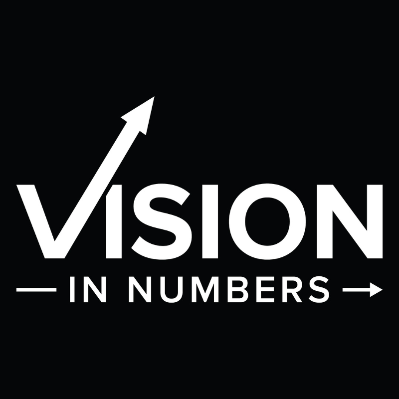 Vision In Numbers black and white logo